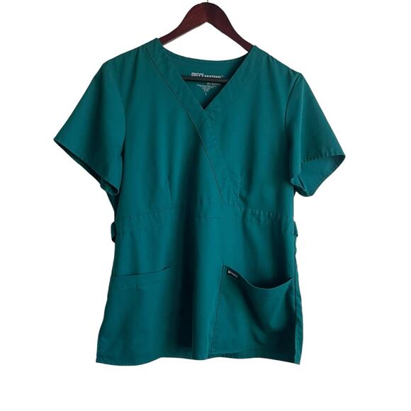 Barco Greys Anatomy Women‎ Scrub Top L Medical Uniform Nurse Workwear Utility - Picture 1 of 8